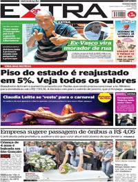 Capa do jornal Extra 08/02/2018