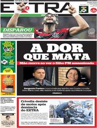 Capa do jornal Extra 08/06/2018