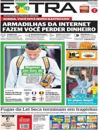 Capa do jornal Extra 08/07/2018