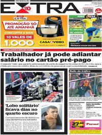 Capa do jornal Extra 08/09/2018