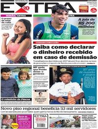 Capa do jornal Extra 09/03/2018