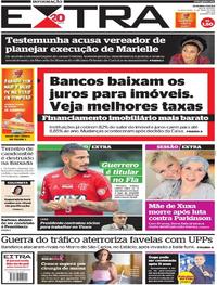 Capa do jornal Extra 09/05/2018