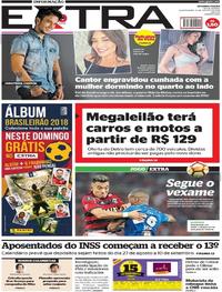 Capa do jornal Extra 09/08/2018
