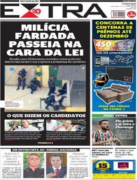 Capa do jornal Extra 09/10/2018