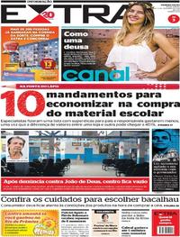 Capa do jornal Extra 09/12/2018