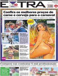 Capa do jornal Extra 10/02/2018