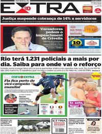 Capa do jornal Extra 10/07/2018