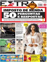 Capa do jornal Extra 11/03/2018