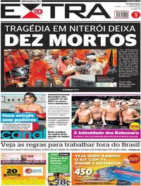 Capa do jornal Extra 11/11/2018