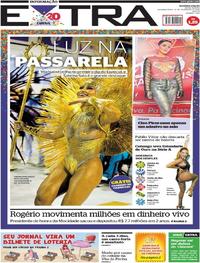 Capa do jornal Extra 12/02/2018
