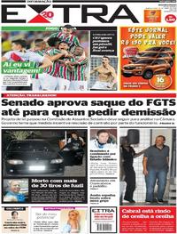 Capa do jornal Extra 12/04/2018