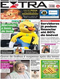 Capa do jornal Extra 12/06/2018