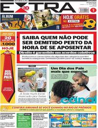 Capa do jornal Extra 12/08/2018