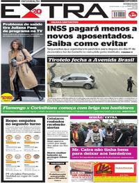 Capa do jornal Extra 12/09/2018