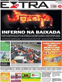 Capa do jornal Extra 12/11/2018
