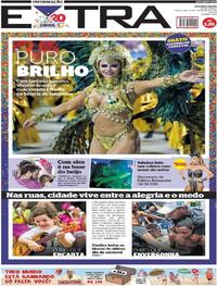 Capa do jornal Extra 13/02/2018