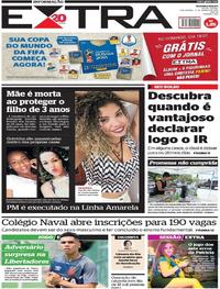 Capa do jornal Extra 13/03/2018