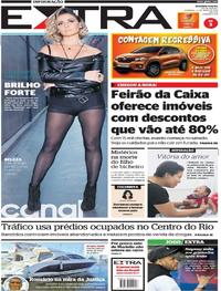 Capa do jornal Extra 13/05/2018