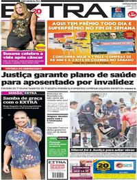Capa do jornal Extra 13/11/2018