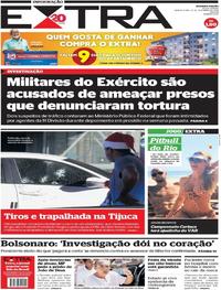 Capa do jornal Extra 13/12/2018