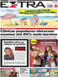 Capa do jornal Extra 14/01/2018
