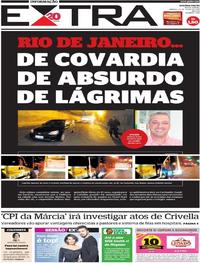 Capa do jornal Extra 14/07/2018