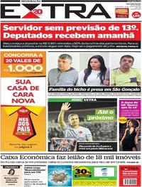 Capa do jornal Extra 14/08/2018