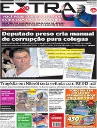 Capa do jornal Extra 14/11/2018