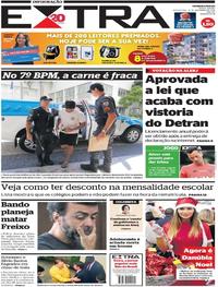 Capa do jornal Extra 14/12/2018