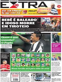 Capa do jornal Extra 15/05/2018