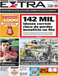 Capa do jornal Extra 15/08/2018