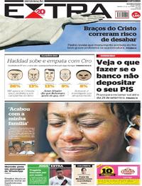 Capa do jornal Extra 15/09/2018