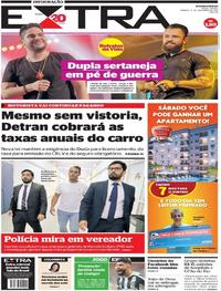 Capa do jornal Extra 15/12/2018