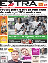 Capa do jornal Extra 16/04/2018