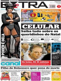 Capa do jornal Extra 16/12/2018