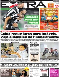 Capa do jornal Extra 17/04/2018