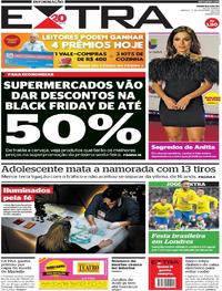 Capa do jornal Extra 17/11/2018