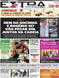 Capa do jornal Extra 18/01/2018