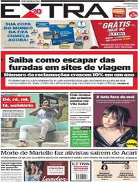 Capa do jornal Extra 18/03/2018