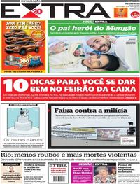 Capa do jornal Extra 18/05/2018