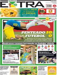 Capa do jornal Extra 18/06/2018