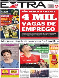 Capa do jornal Extra 18/08/2018