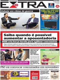 Capa do jornal Extra 18/10/2018