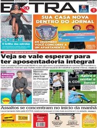 Capa do jornal Extra 18/11/2018
