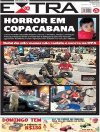 Capa do jornal Extra 19/01/2018