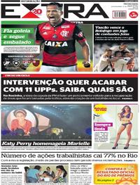 Capa do jornal Extra 19/03/2018