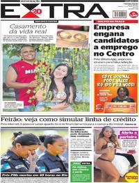 Capa do jornal Extra 19/05/2018