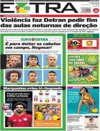 Capa do jornal Extra 19/06/2018