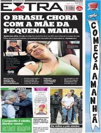 Capa do jornal Extra 20/01/2018