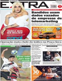 Capa do jornal Extra 20/05/2018